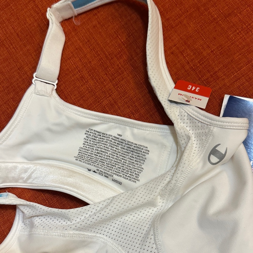 Champion White Double Dry High-Impact Sports Bra size 34C - Picture 7 of 9